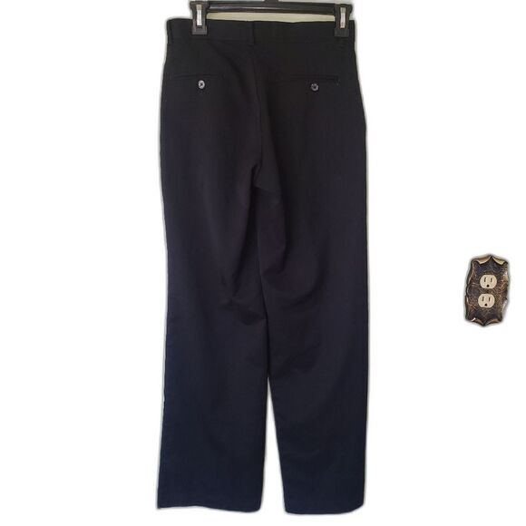 Van Heusen Black Dress Slacks Boys 16R Flat Front Stretch School Uniform Pants - Picture 4 of 14